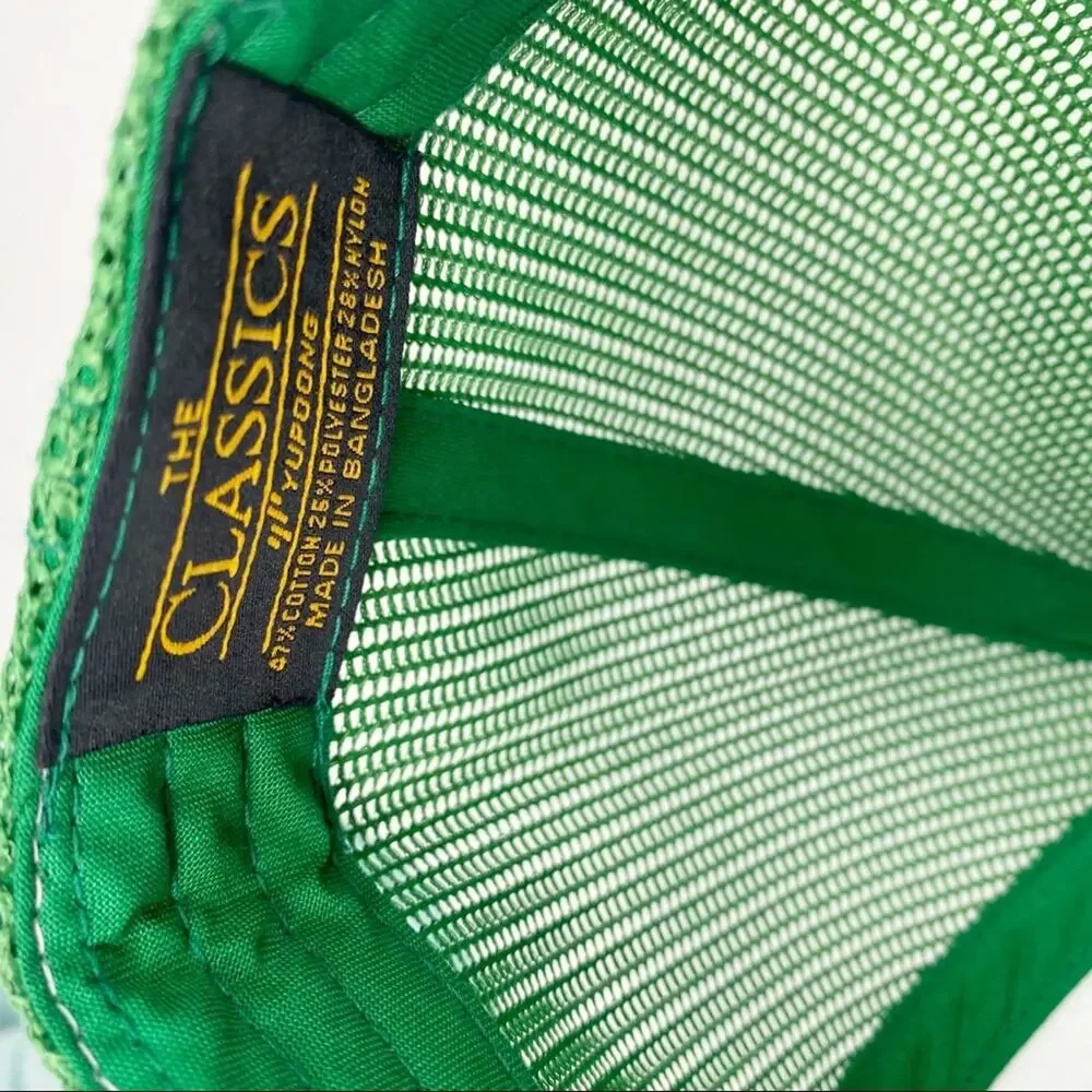 Reduce Reuse Rerad green & white novelty trucker snap back hat‎ one size NWOT